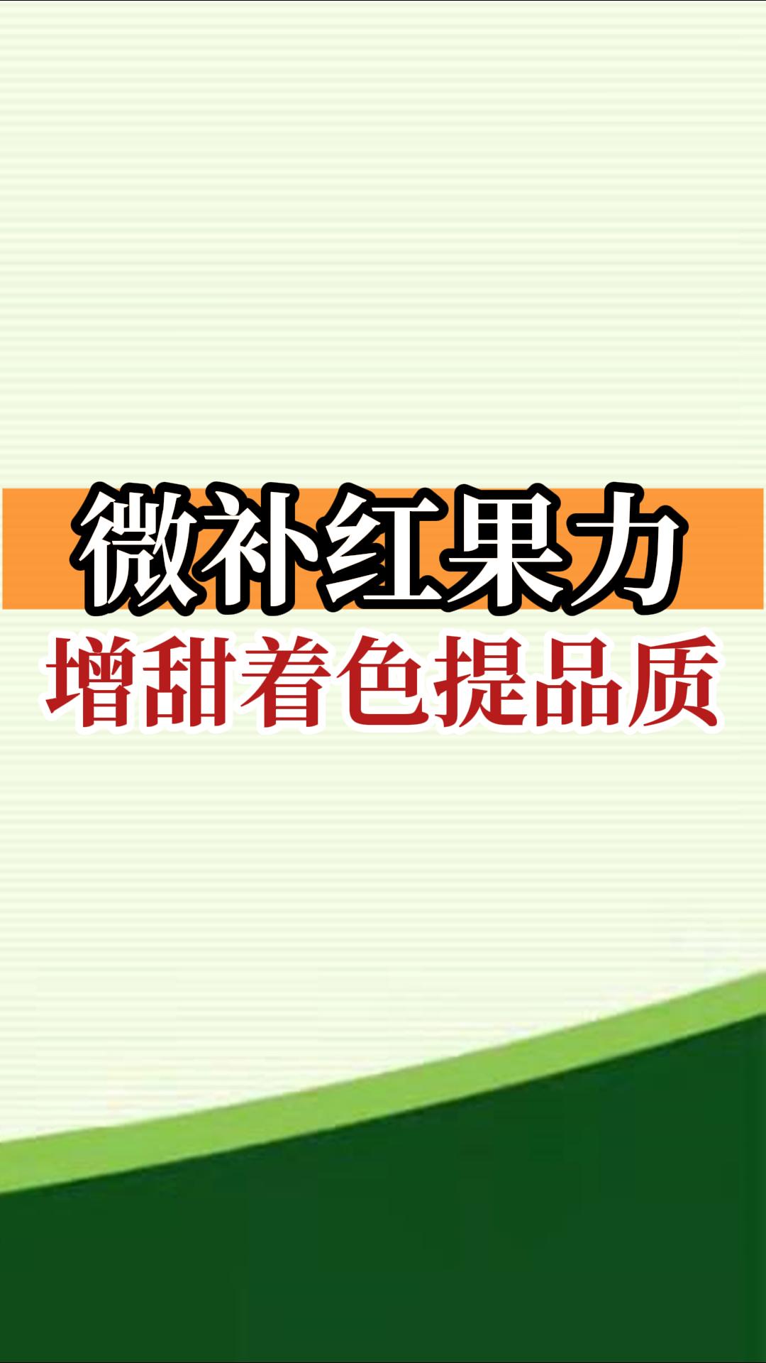 微補(bǔ)紅果力，增甜著色提品質(zhì)